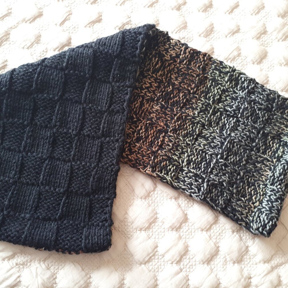Hand knitted scarf